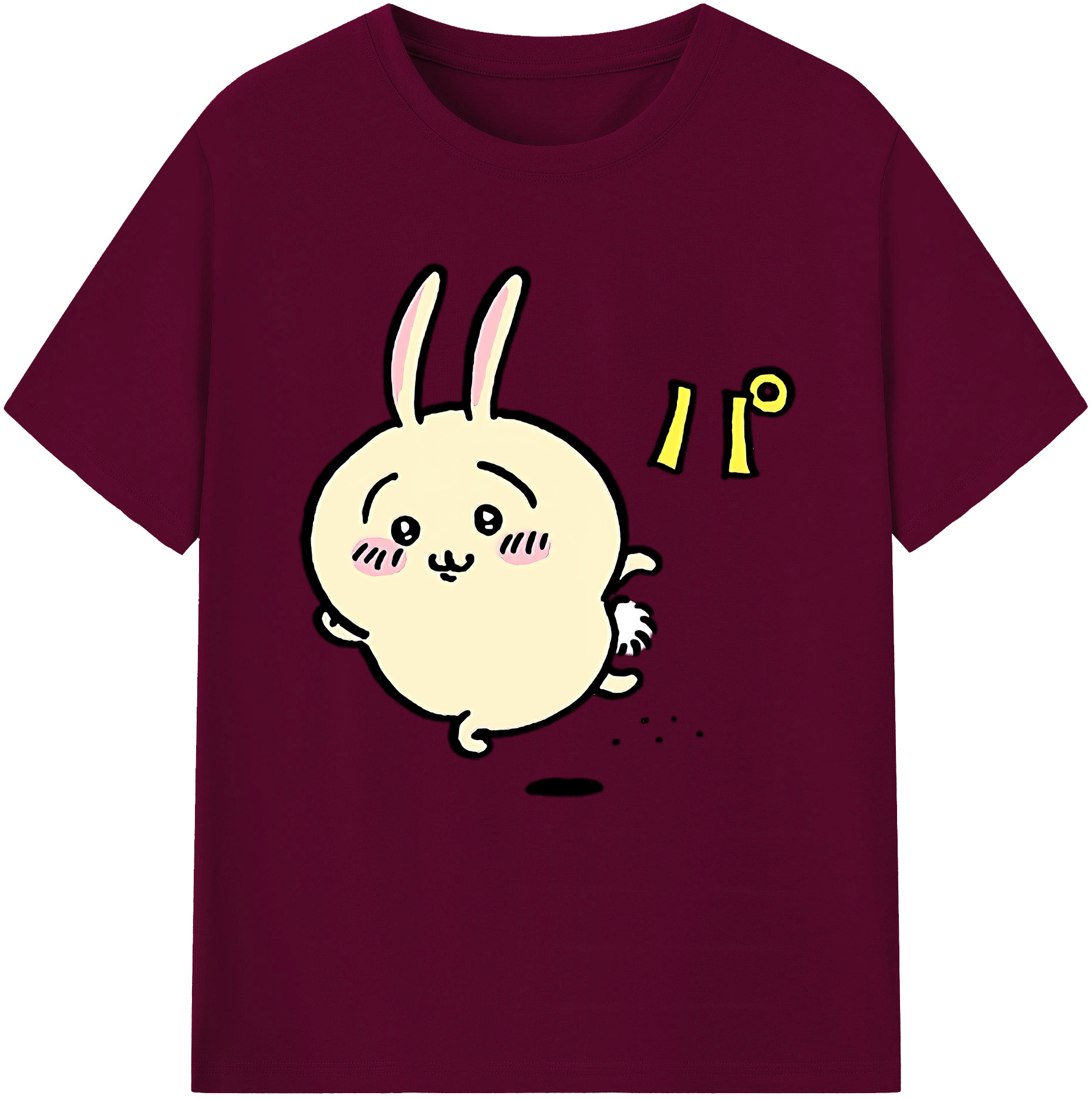 （画像用） ちいかわ うさぎ Chii-kawa usagi レディースカジュアルプリントTシャツ（綿100％）